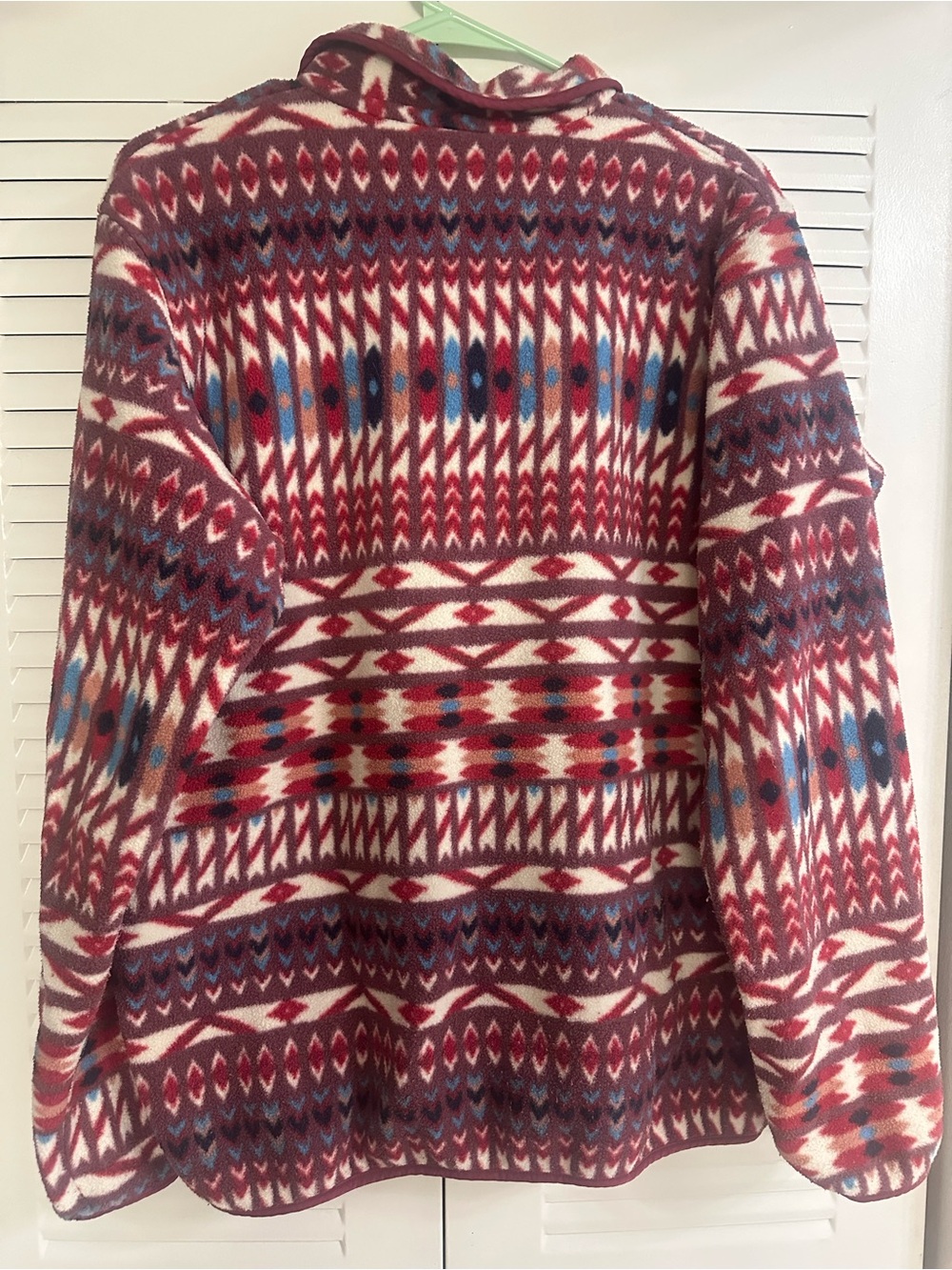 Patagonia Synchilla Fleece Pullover in Pink and Aqua Multi- Vintage - Picture 5 of 6